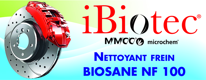 IBIOTEC BIOSANE NF 100 aérosol 650 ML nettoyant dépoussiérant frein à haute efficacité. Vitesse d'évaporation ultra rapide. Garanti sans N.hexane neurotoxique, sans acétone, sans solvants chlorés, sans aromatiques. Prévient de l'usure prématurée des plaquettes et disques.